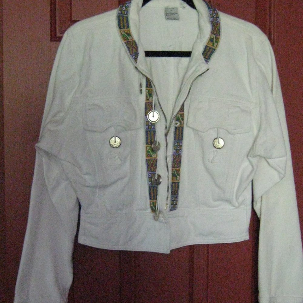 White Denim Ladies Jacket
